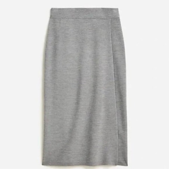 J. Crew Dresses & Skirts - J. Crew Reimagined Heather Gray Merino Blend Pencil Skirt Large